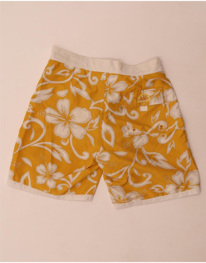 Sundek Herre badeshorts IT 48 Medium Yellow Floral Polyester