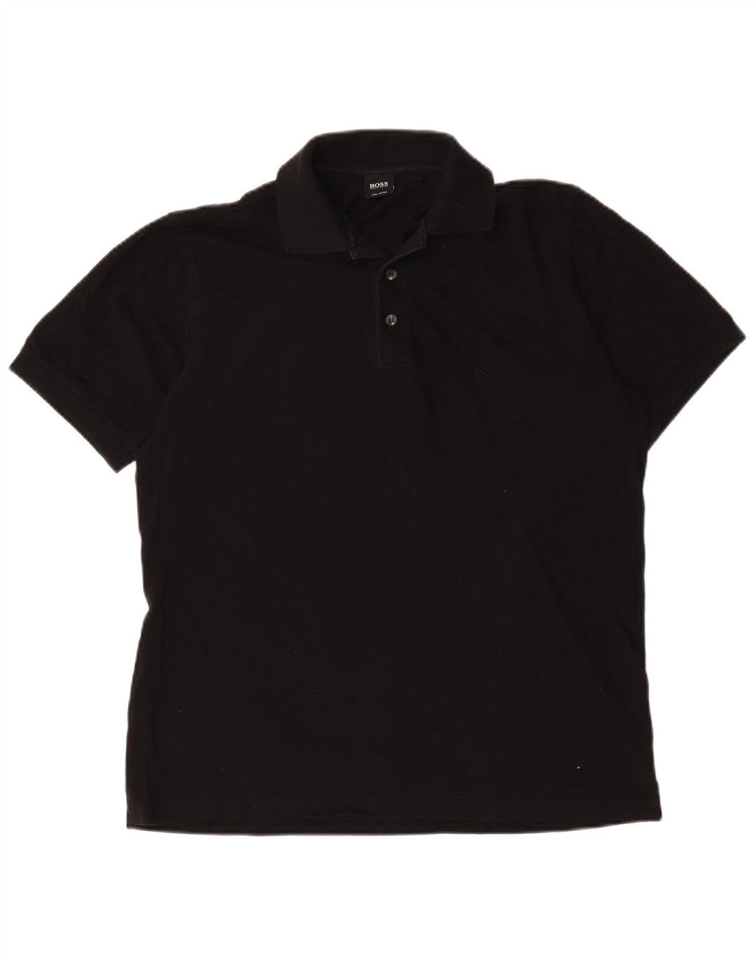 Polo da uomo Hugo Boss in cotone nero medio