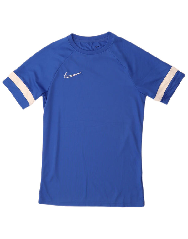 Nike Herren Dri Fit T-Shirt Top Small Blau Farbblock