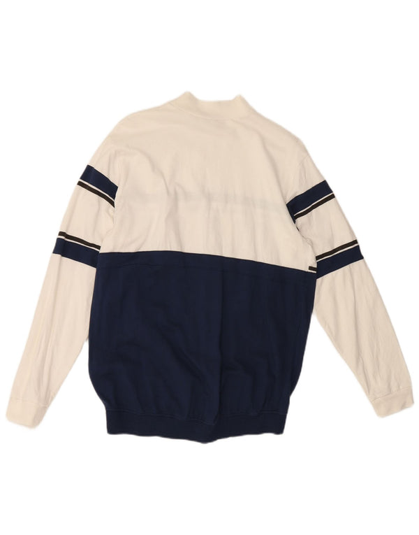 Zara Herre Trafaluc Graphic Sweatshirt Jumper Medium White Colourblock