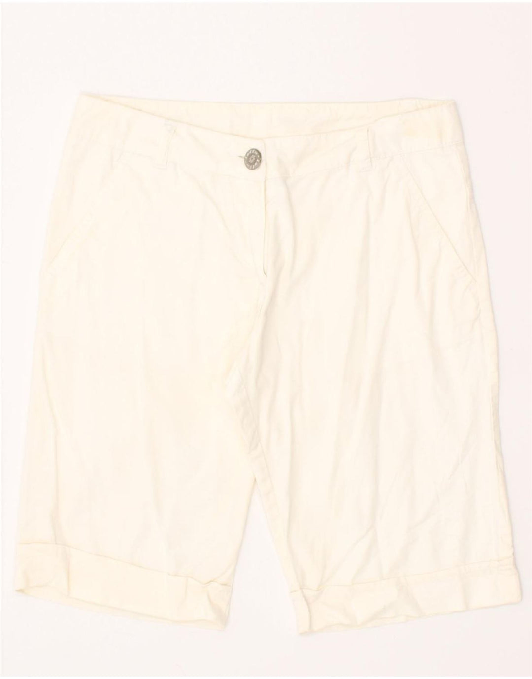 LOTTO Womens Bermuda Chino Shorts W28 Medium Off White Cotton Vintage Lotto and Second-Hand Lotto from Messina Hembry 