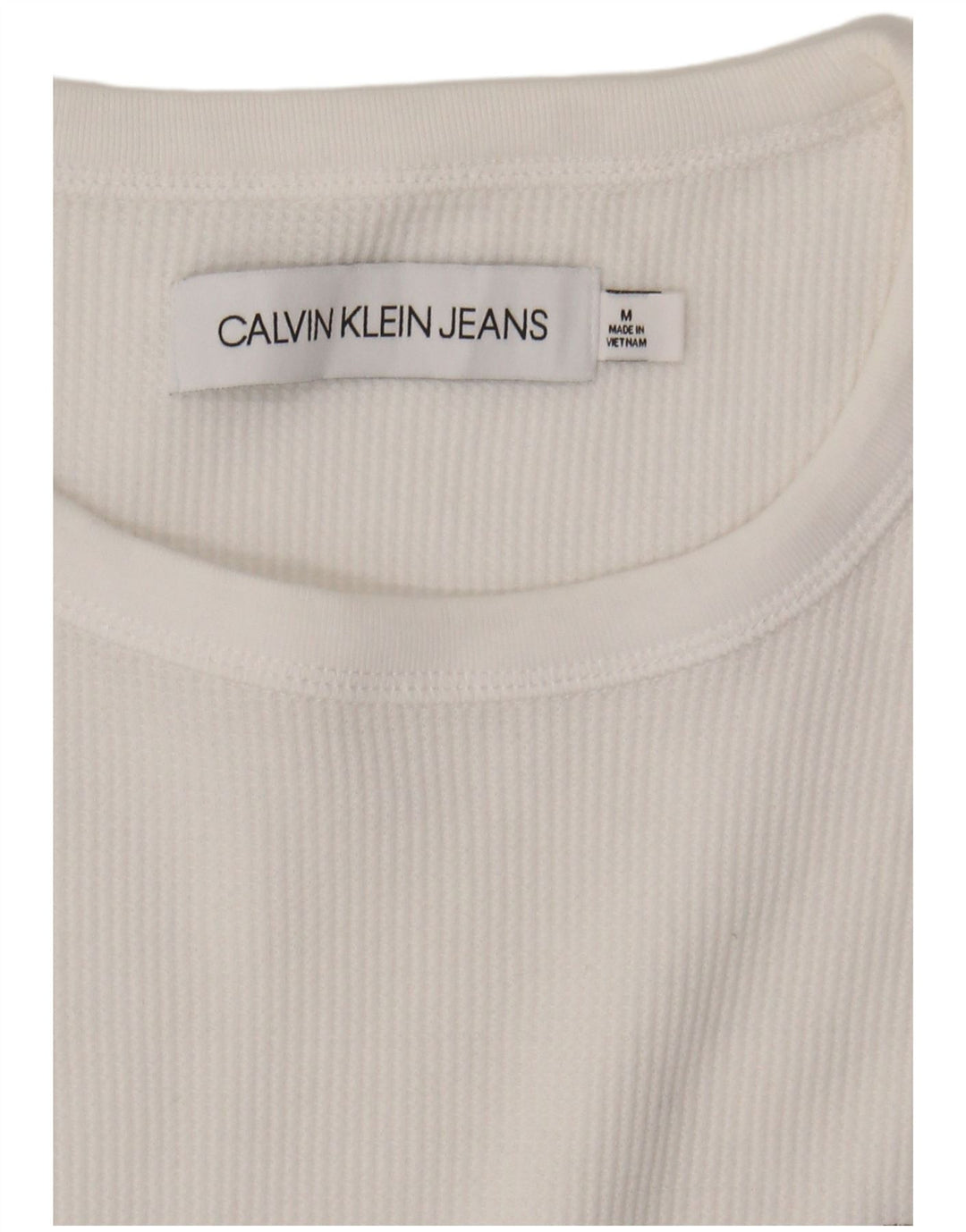 CALVIN KLEIN JEANS Mens T-Shirt Top Medium White