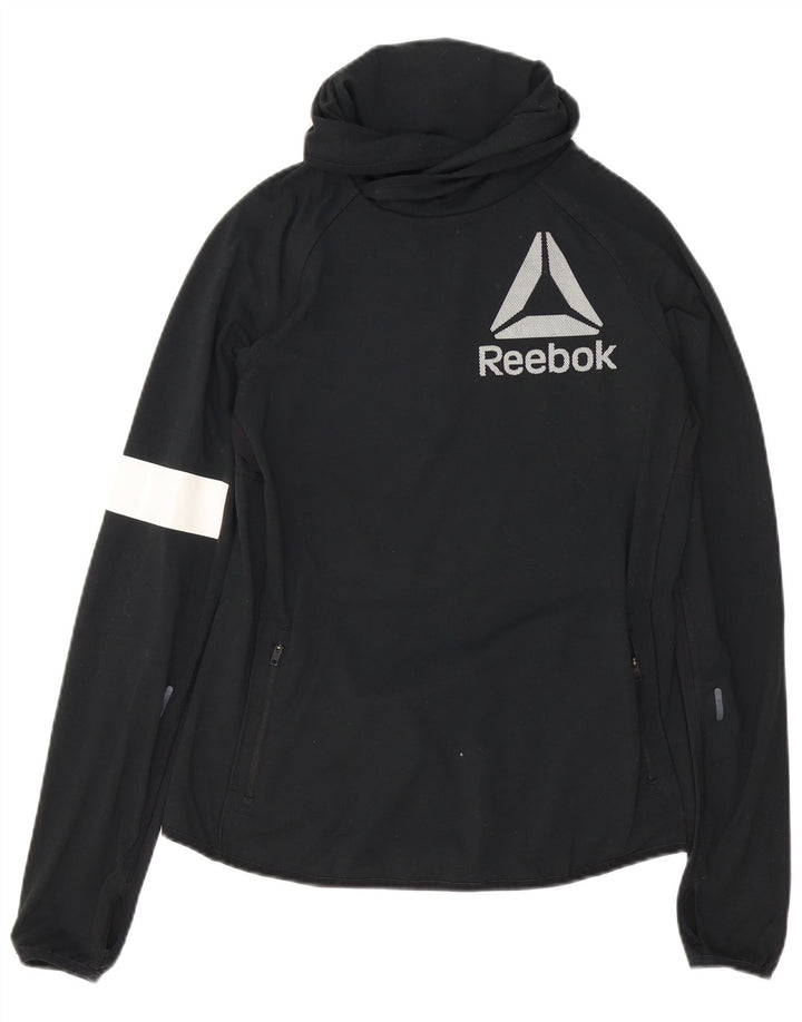 Reebok træningsdragt topjakke til kvinder UK 12/14 Medium Black Colourblock