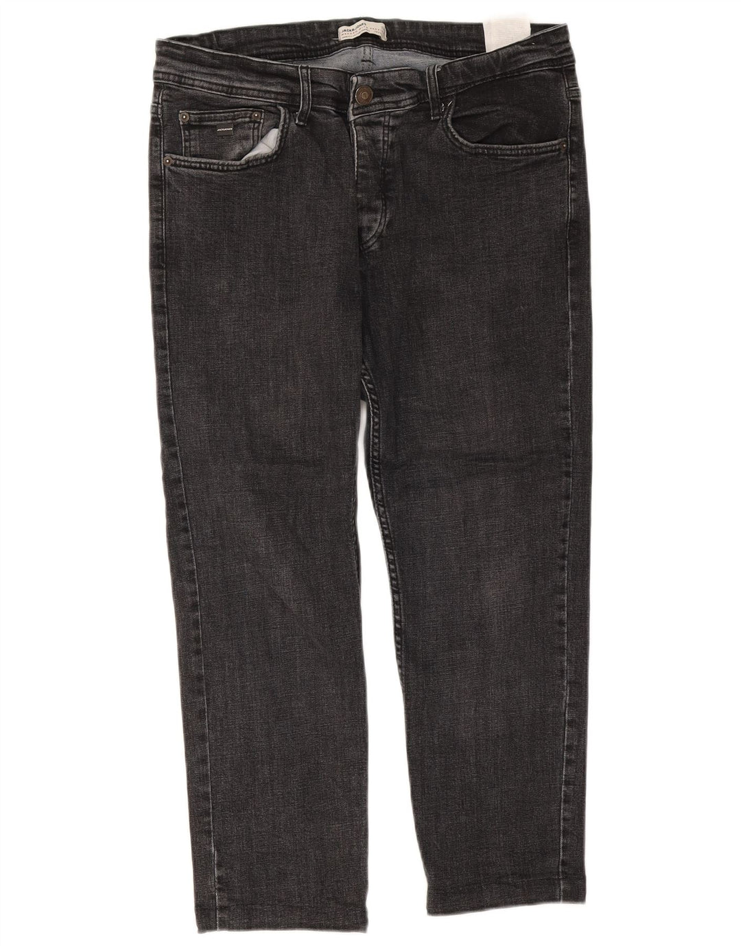 Jack & Jones Mens Cropped Jeans W34 L25 Grey