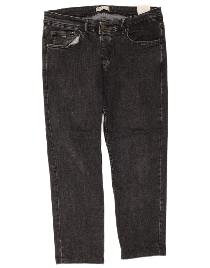 Jack & Jones Mens Cropped Jeans W34 L25 Grey