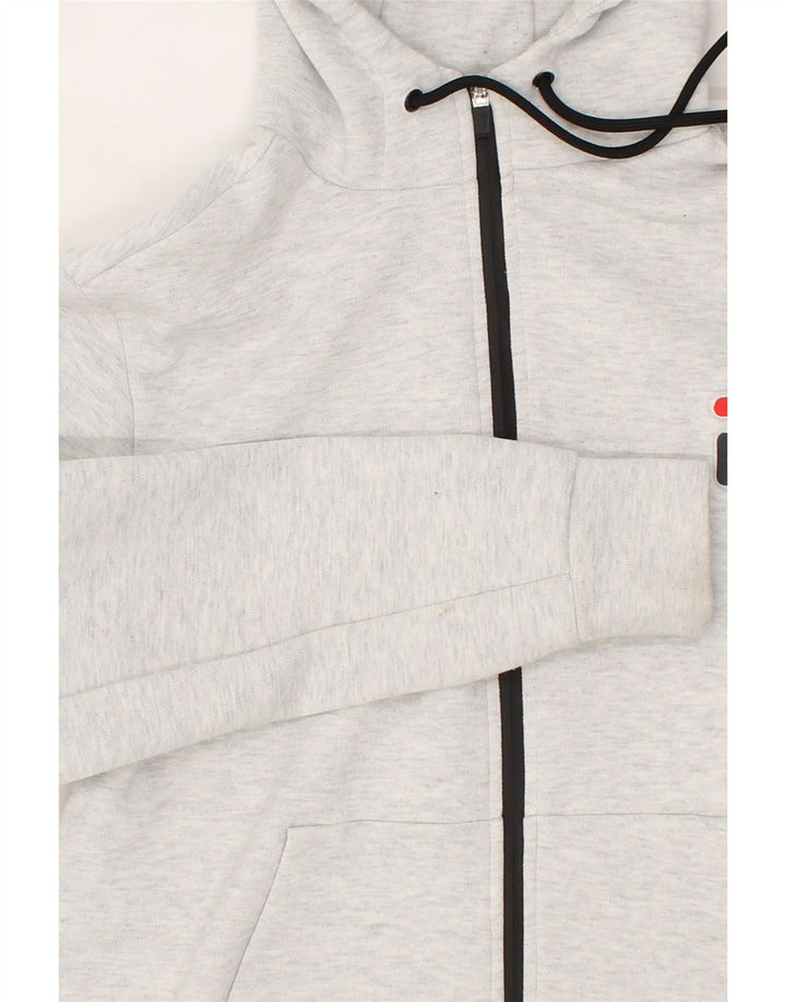 FILA Mens Zip Hoodie Sweater Small Grey Vintage Fila and Second-Hand Fila from Messina Hembry 