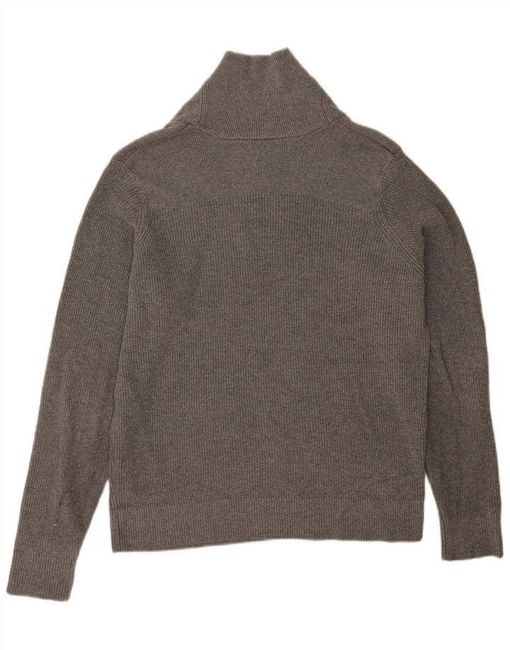 Marks & Spencer Mens Shawl Neck Jumper Sweater Medium Grey Cotton
