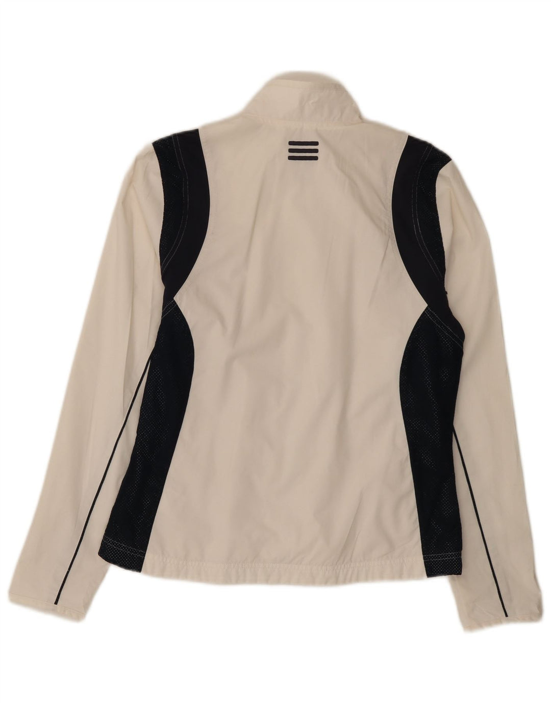 ADIDAS Womens Tracksuit Top Jacket UK 12 Medium  White Colourblock