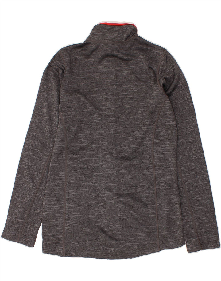 HELLY HANSEN Womens Graphic Tracksuit Top Jacket UK 14 Medium Grey Floral Vintage Helly Hansen and Second-Hand Helly Hansen from Messina Hembry 