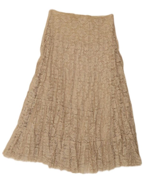Phase Eight Womens High Waist Tiered Skirt UK 10 Small W28 Beige Floral