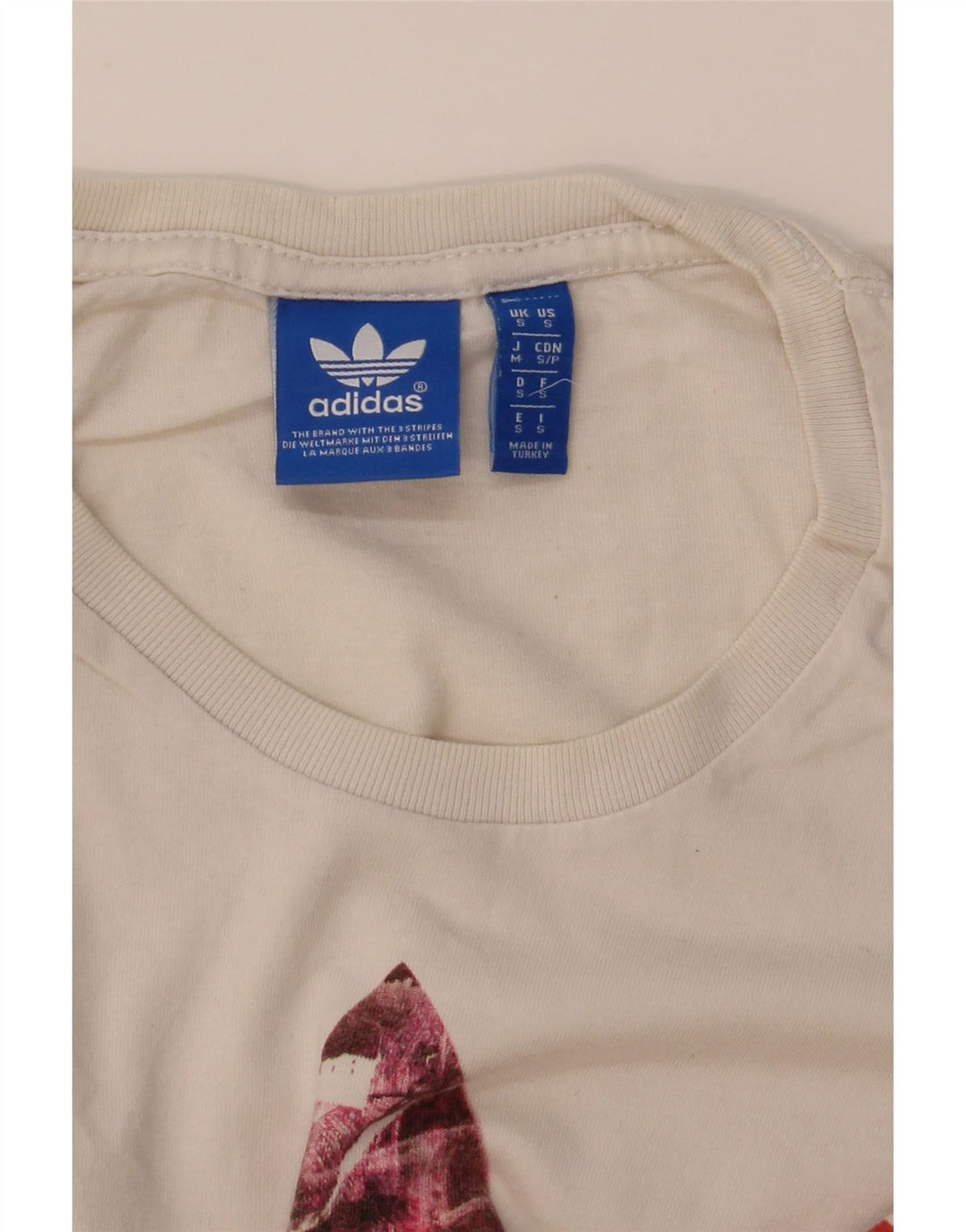 ADIDAS Mens Graphic T-Shirt Top Small White