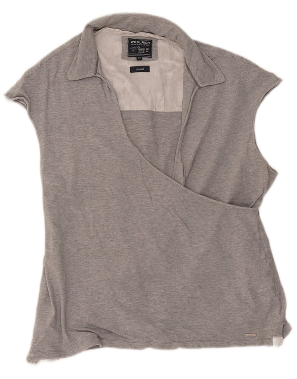 Polo senza maniche da donna Woolrich UK 18 XL Cotone grigio