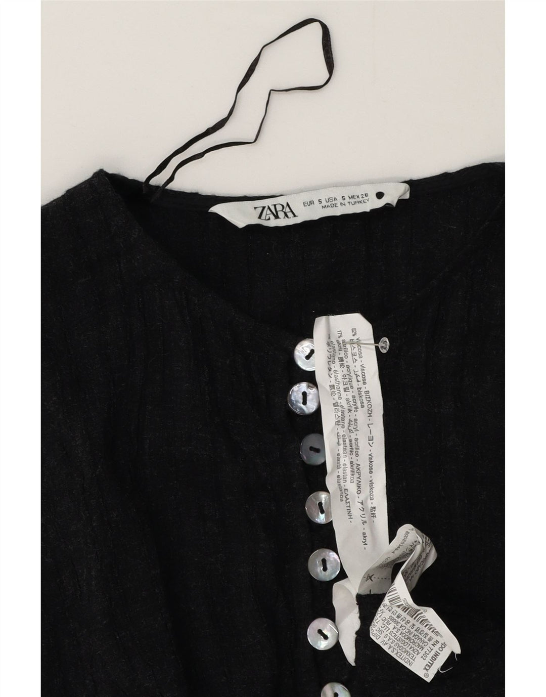 Zara Womens Shirt Blouse UK 10 Small Grey Viscose