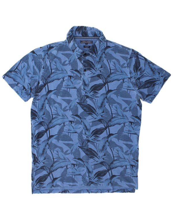 Tommy Hilfiger Herren Garment Dyed Slim Fit Poloshirt 2XL Blau geblümt
