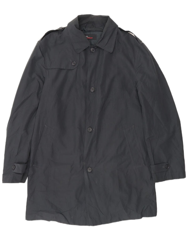 Marks & Spencer Trench Coat til mænd UK 38/40 Medium Black Polyester