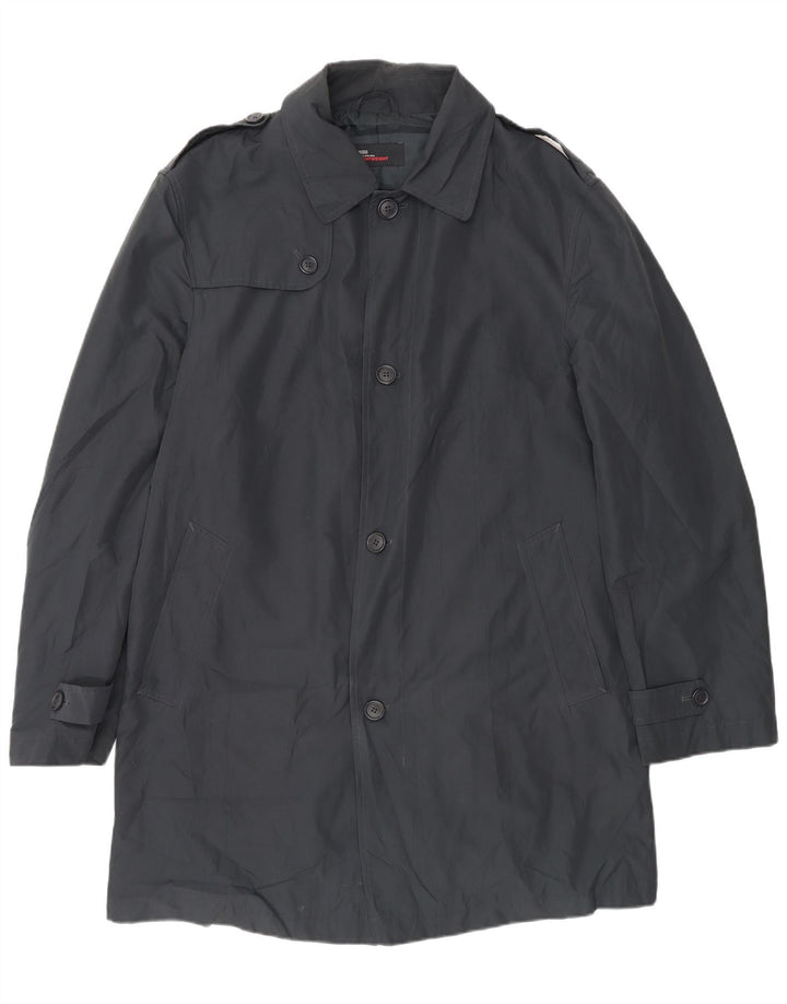 Marks & Spencer Trench Coat til mænd UK 38/40 Medium Black Polyester