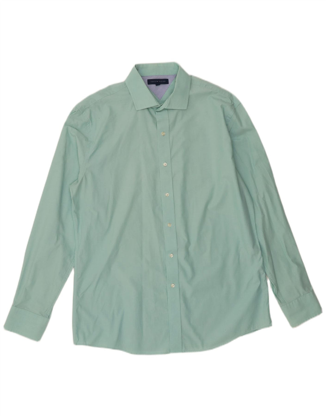 Tommy Hilfiger Mens Shirt Size 16 1/2 Large Green Cotton