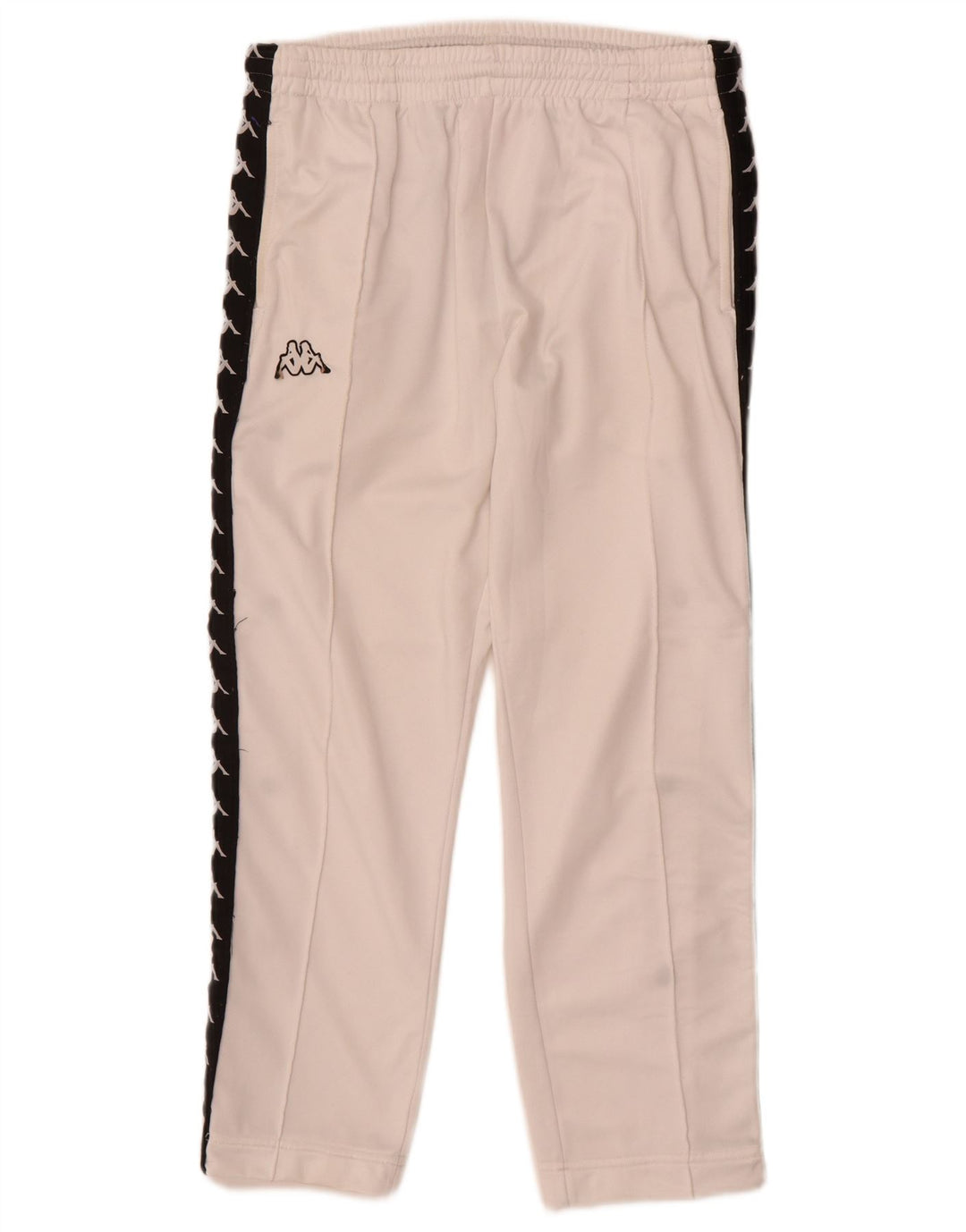 Kappa Herren-Trainingshose mit Grafik, mittelweißes Farbblock-Polyester