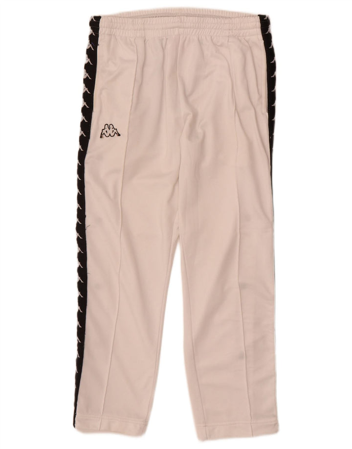 Kappa Herren-Trainingshose mit Grafik, mittelweißes Farbblock-Polyester