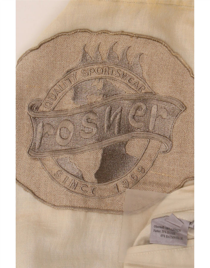 Rosner Mens Bomber Jacket EU 52 XL Beige Linen