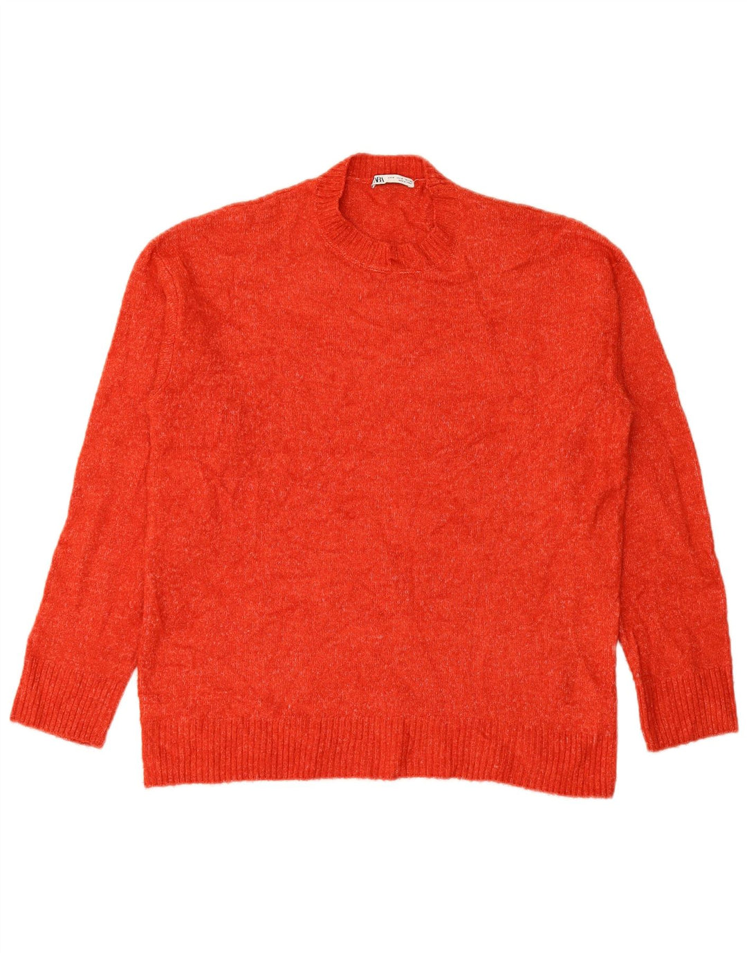 Zara Mens Crew Neck Jumper Sweater Medium Red Polyester
