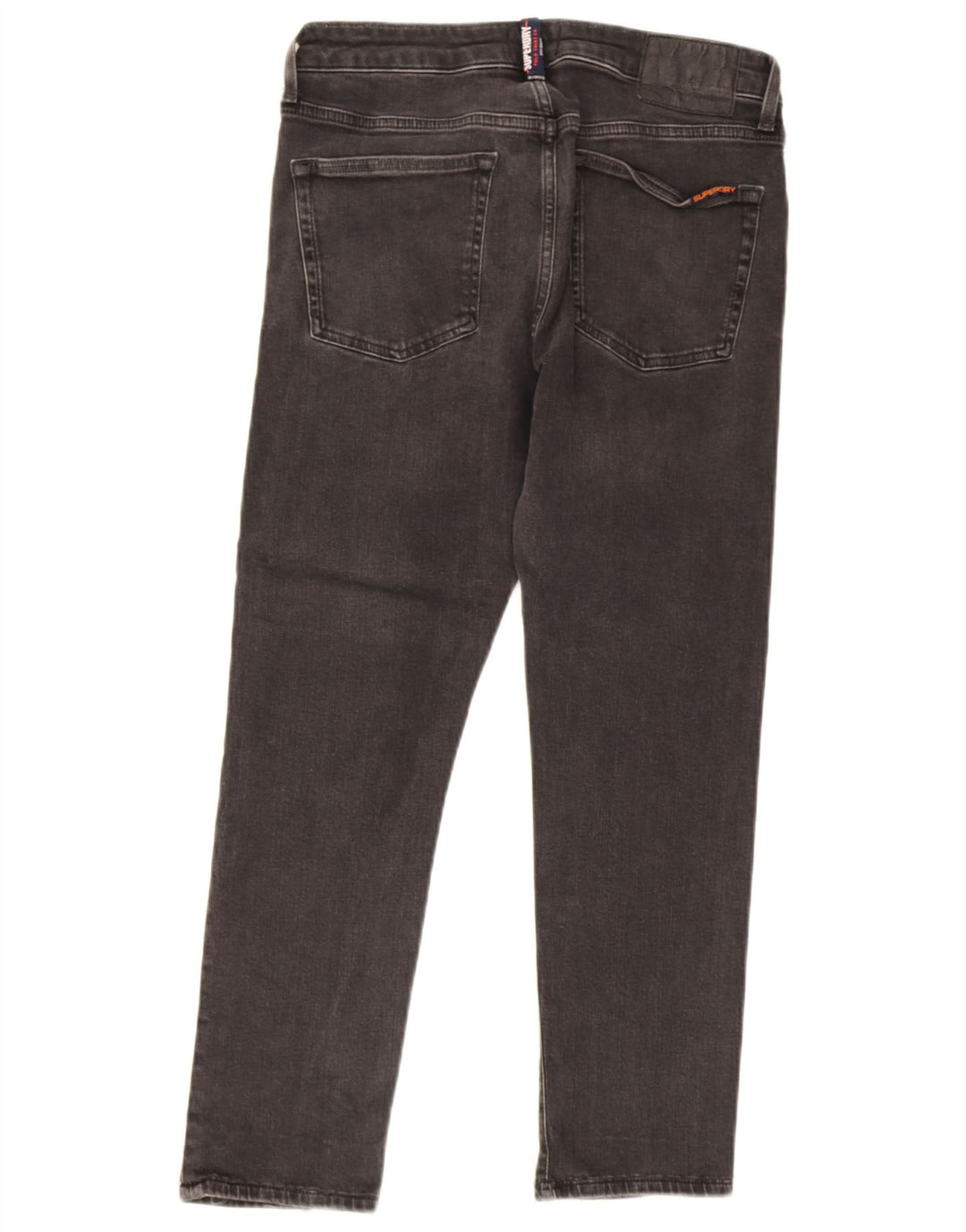 Superdry Womens Crop Slim Jeans W32 L25 Grey Cotton
