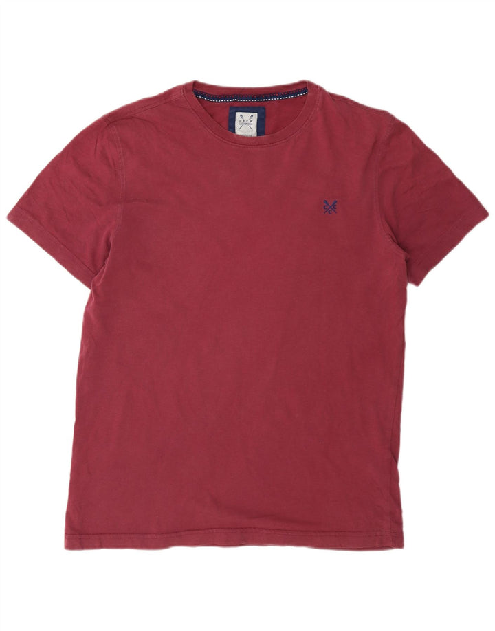 Crew Clothing Mens T-Shirt Top Medium Maroon Cotton