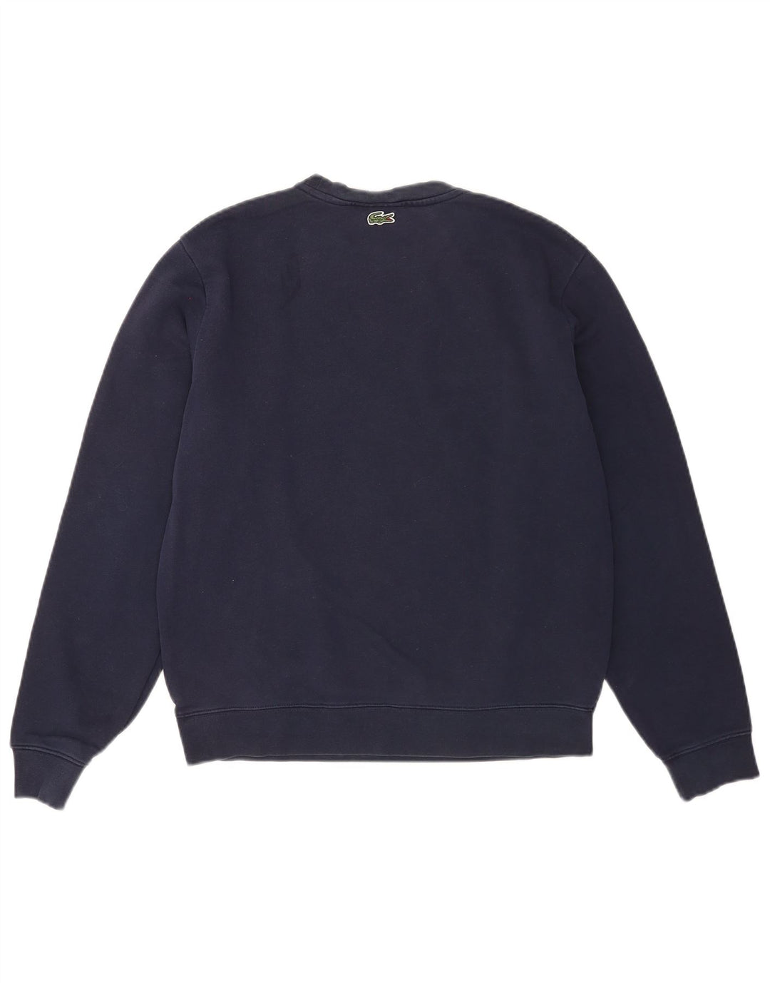 Lacoste Mens Graphic Sweatshirt Jumper Size 4 Medium Navy Blue Cotton