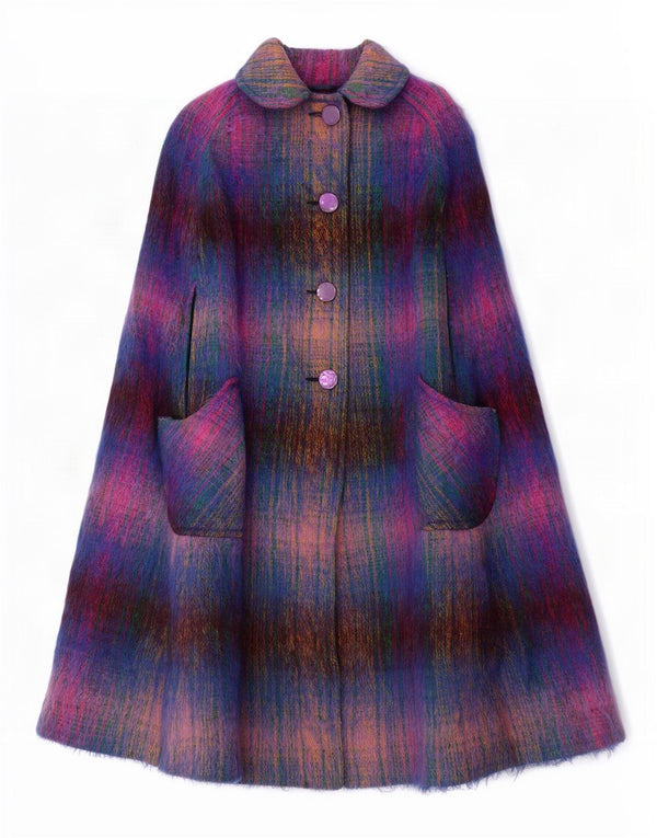 Cappotto a mantella da donna Strathtay Originals Taglia unica Mohair tie dye multicolore