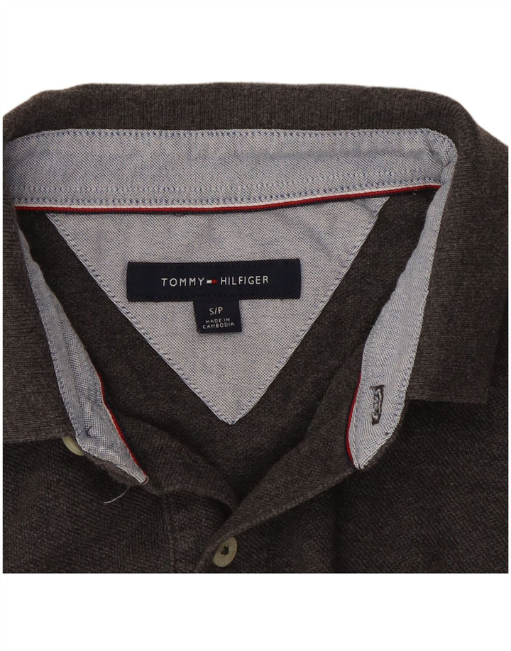 Tommy Hilfiger Mens Polo Shirt Small Grey Cotton