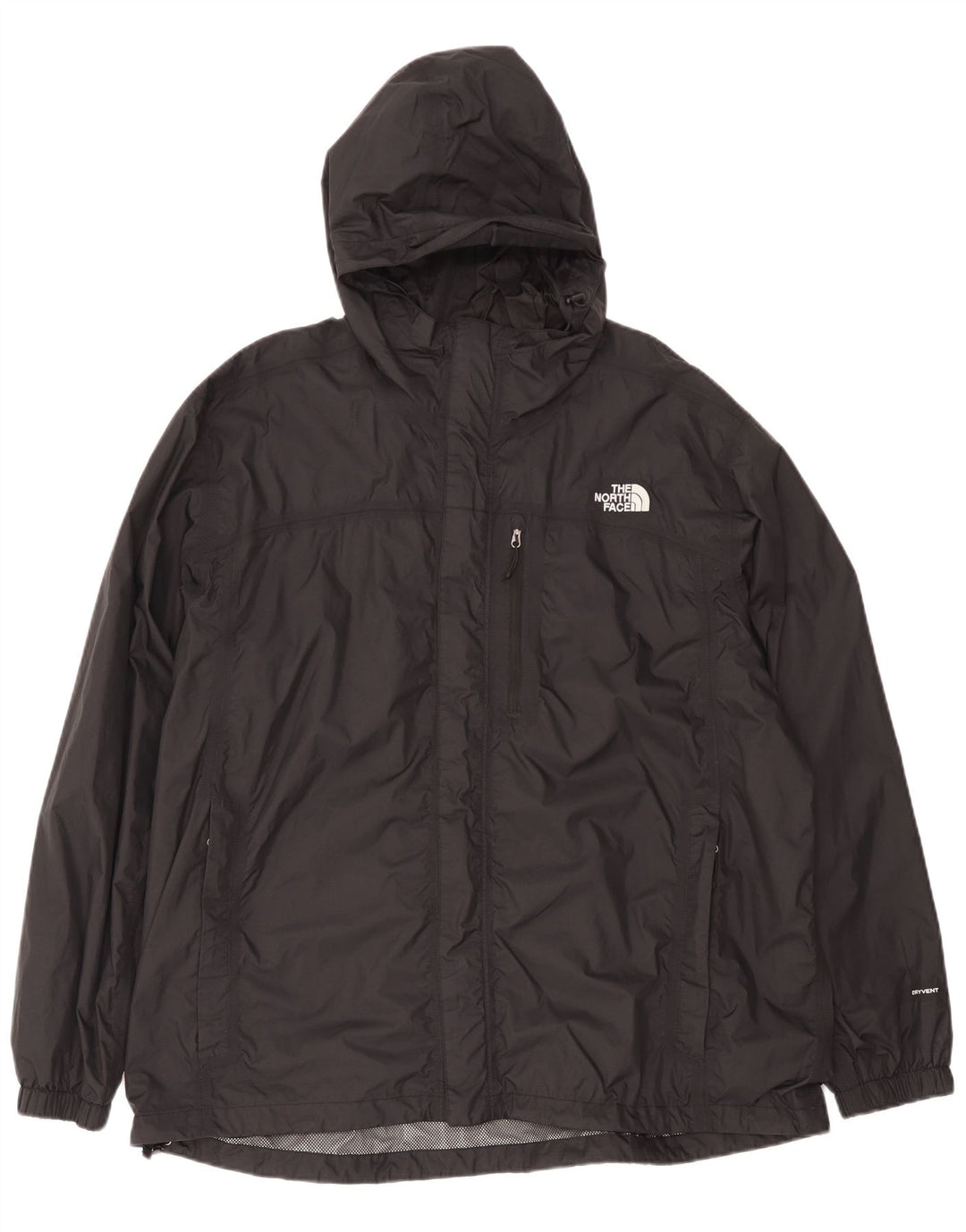 The North Face Womens Hooded Rain Jacket UK 44 2XL Black Polyester