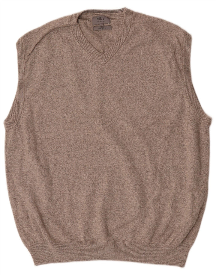 Canotta da uomo Marks & Spencer XL in cotone marrone