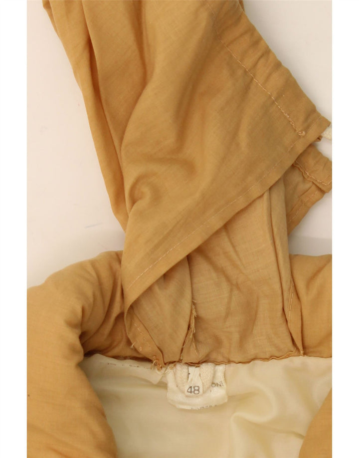 VINTAGE Mens Padded Jacket IT 48 Medium Beige Cotton Vintage Vintage and Second-Hand Vintage from Messina Hembry 