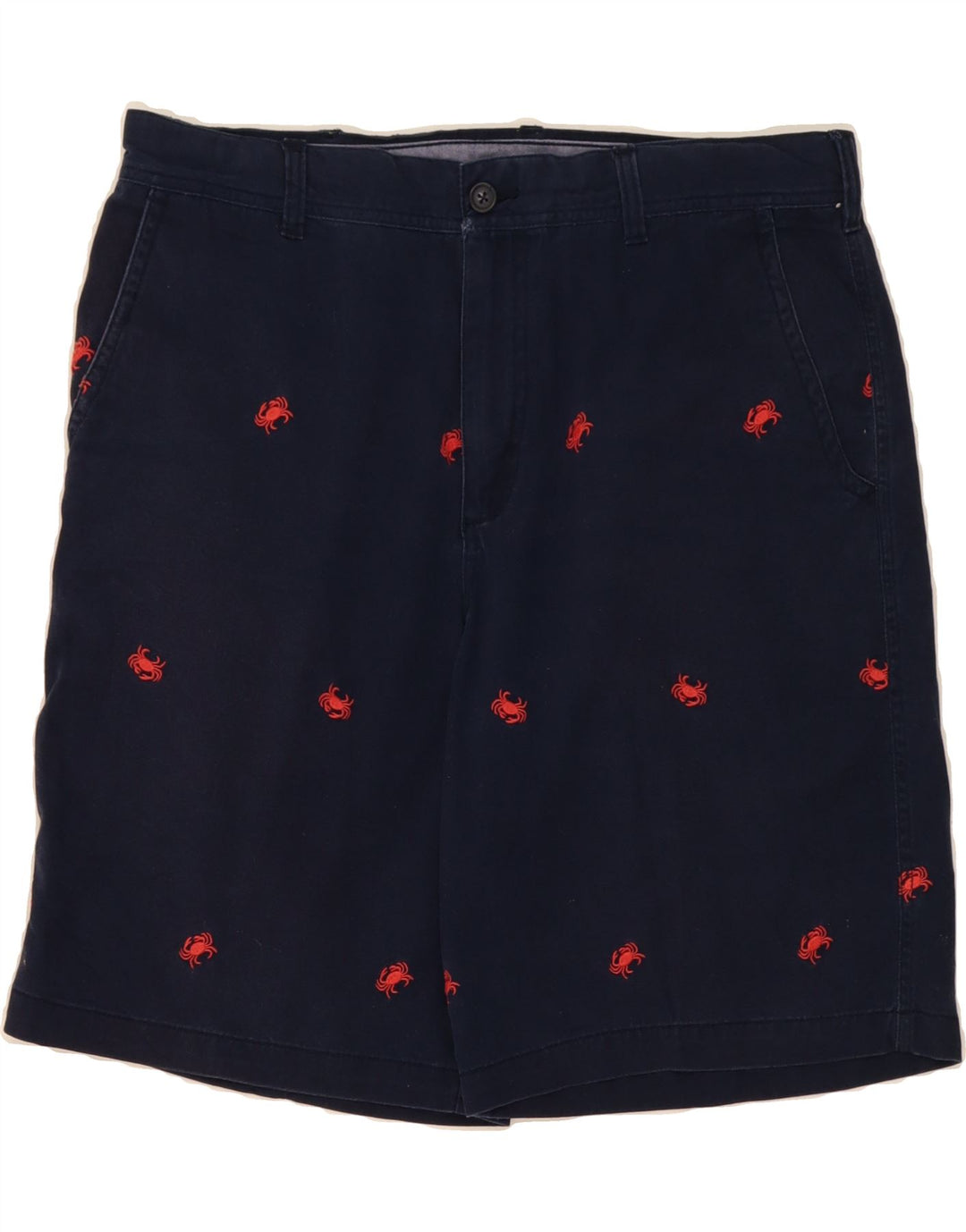 IZOD Mens Abstract Pattern Chino Shorts W36 Large  Navy Blue Cotton Vintage Izod and Second-Hand Izod from Messina Hembry 