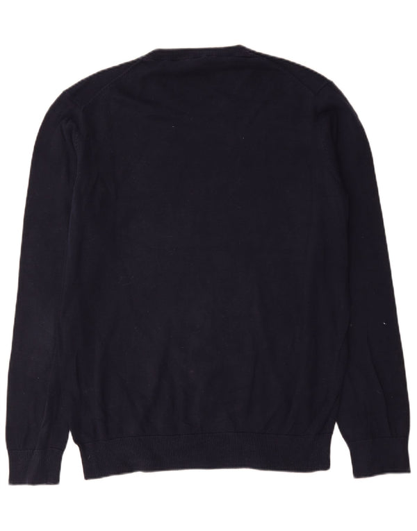 Besætningstøj Herre V-hals sweater Stor marineblå bomuld