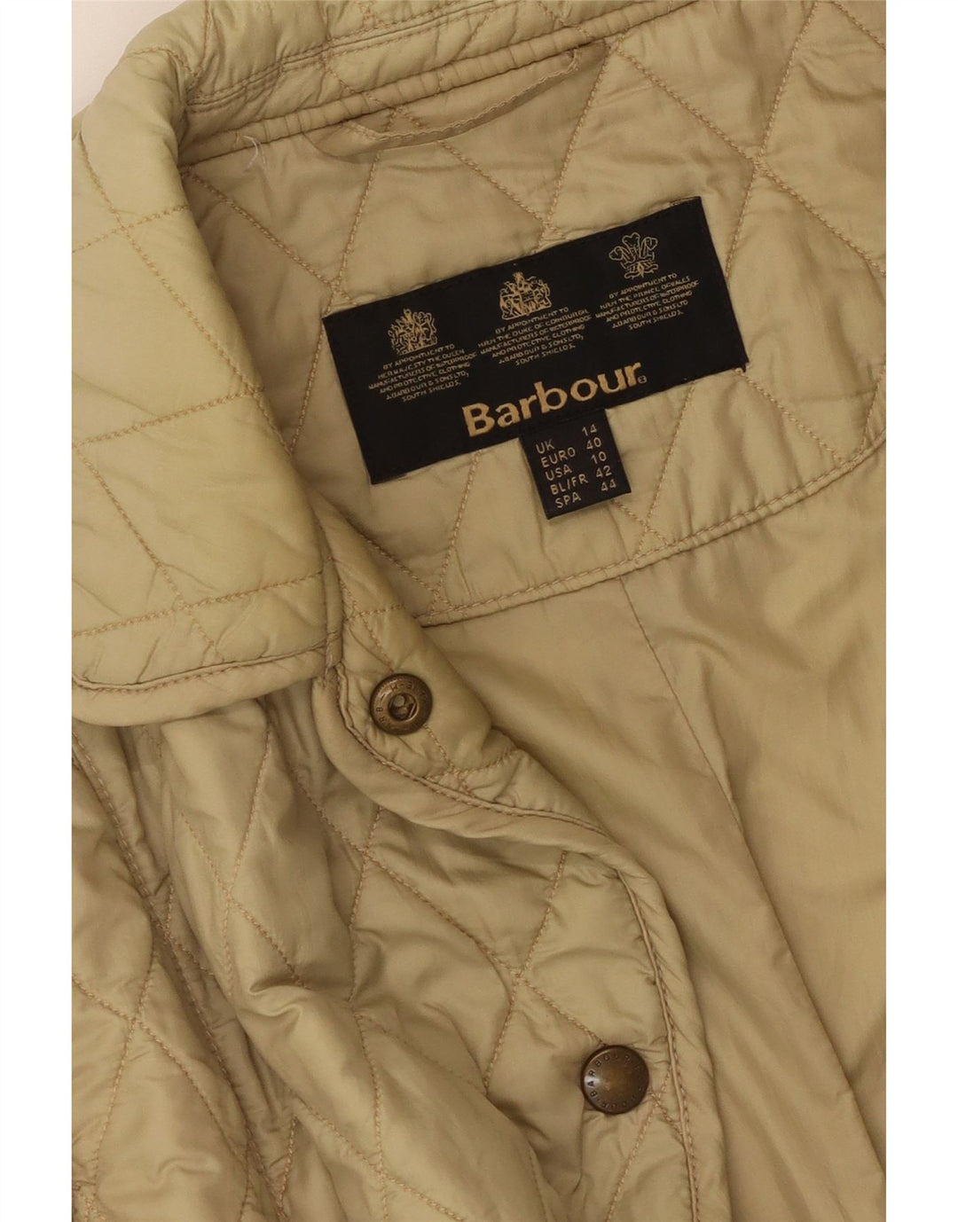 Barbour Quiltet jakke til kvinder UK 14 Large Green