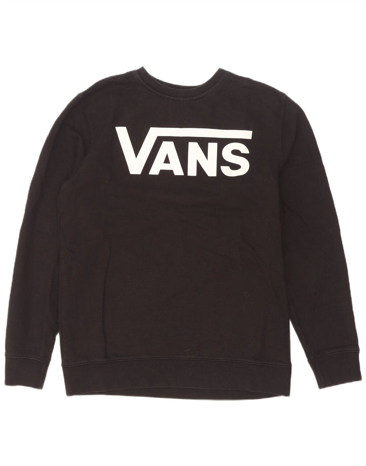 Vans férfi grafikus pulóver pulóver közepes fekete pamut