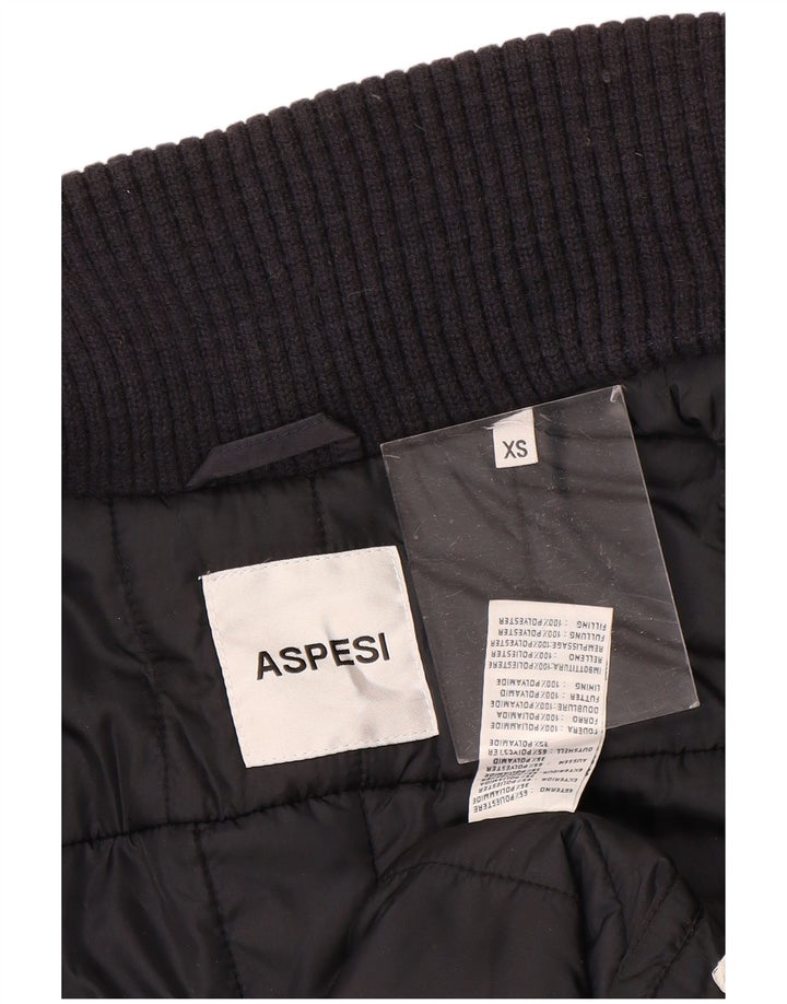 ASPESI Womens Padded Coat UK 6 XS Navy Blue Polyester