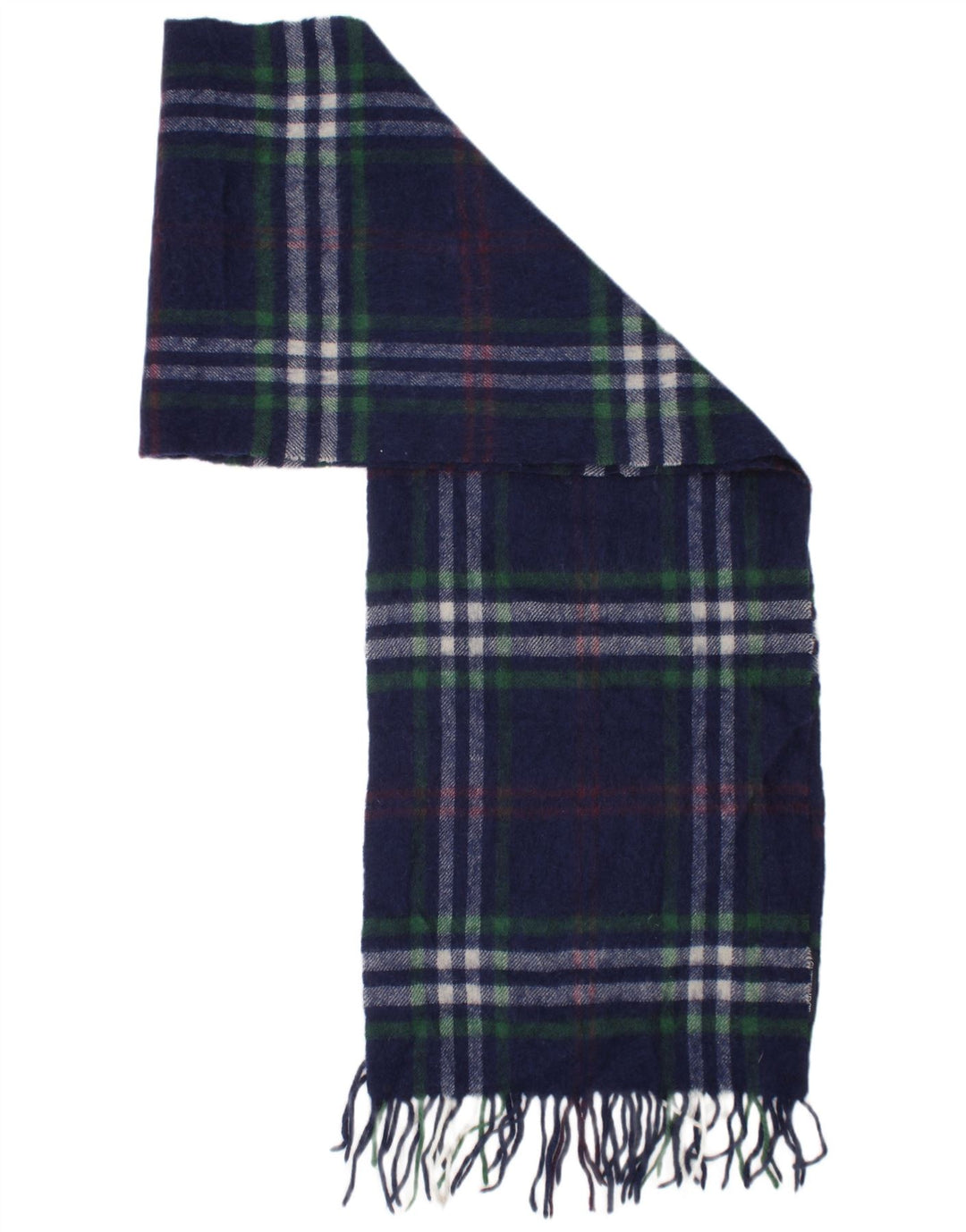 GUTTERIDGE Écharpe rectangulaire pour homme taille unique en laine à carreaux bleu marine classique