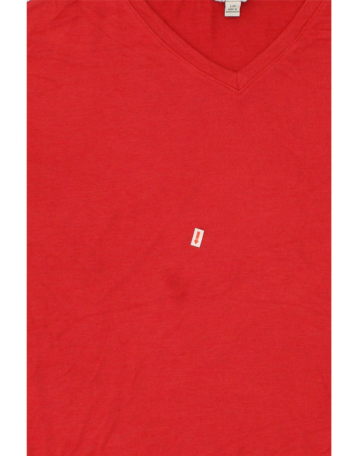 ORVIS Womens T-Shirt Top UK 16 Large Red Polyester Vintage Orvis and Second-Hand Orvis from Messina Hembry 
