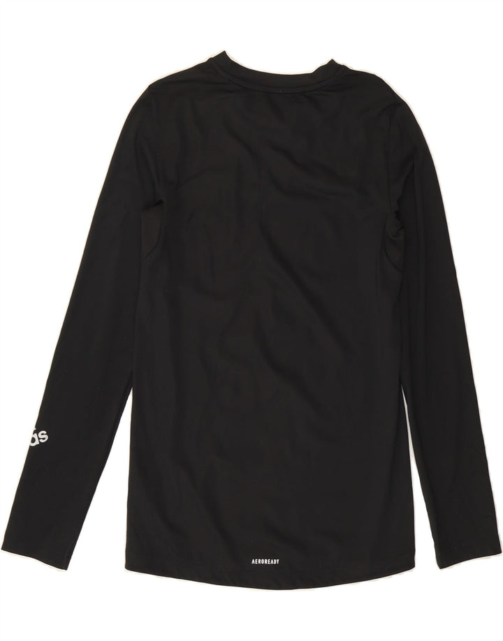 ADIDAS Boys Aeroready Top Long Sleeve 13-14 Years Black Polyester Vintage Adidas and Second-Hand Adidas from Messina Hembry 