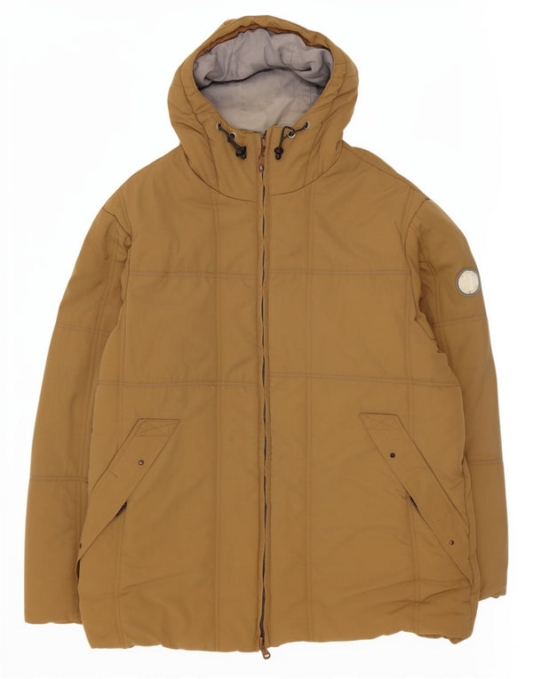 Murphy & Nye Wattierte Herrenjacke mit Kapuze, UK 42, XL, Beige