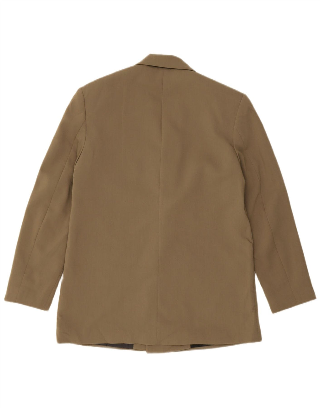Zara Herre dobbeltradet blazerjakke UK 34 XS Khaki Polyester