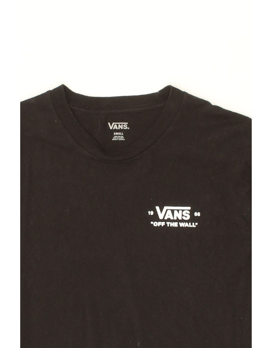 VANS Mens Graphic T-Shirt Top Small Black Cotton Vintage Vans and Second-Hand Vans from Messina Hembry 