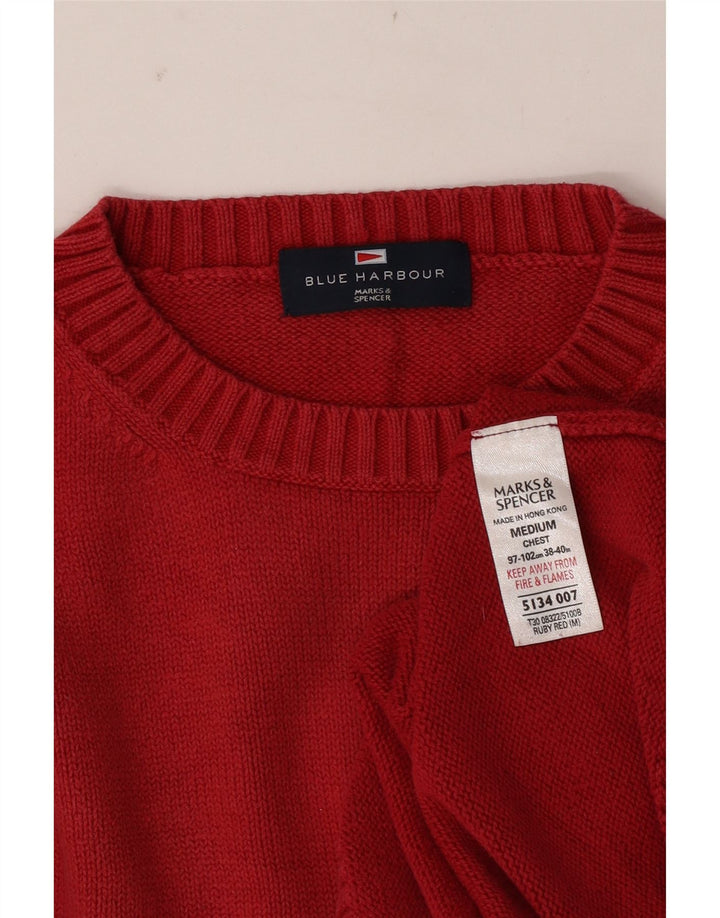 Marks & Spencer Herre Blue Harbor Crew Neck sweater Medium Rød