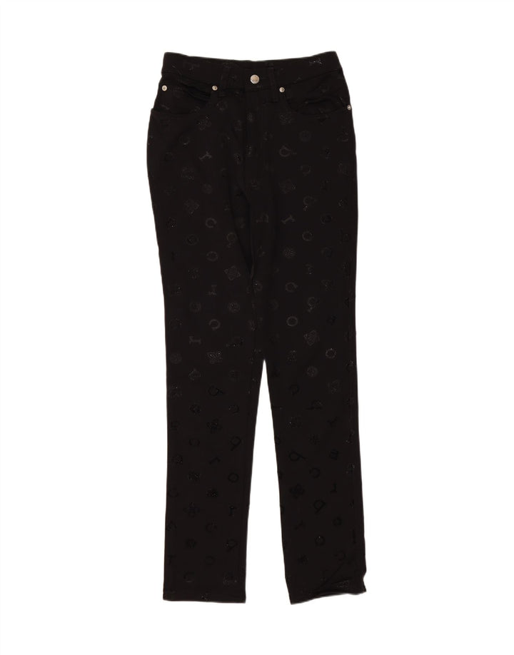 ROCCOBAROCCO Womens Graphic Slim Jeans W28 L29 Black Cotton Vintage Roccobarocco and Second-Hand Roccobarocco from Messina Hembry 