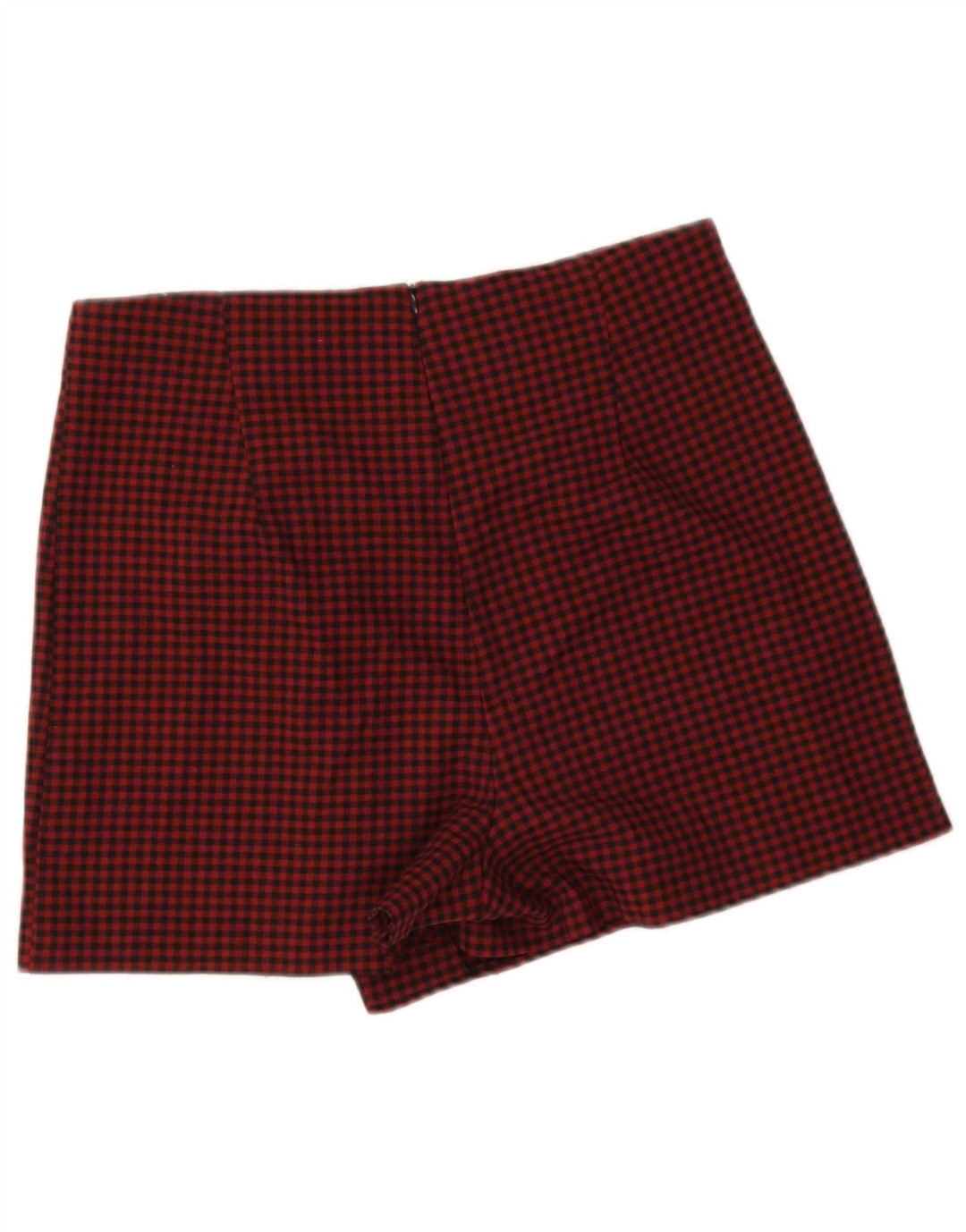 Zara Womens Casual Shorts Large W30 L3 Red Gingham