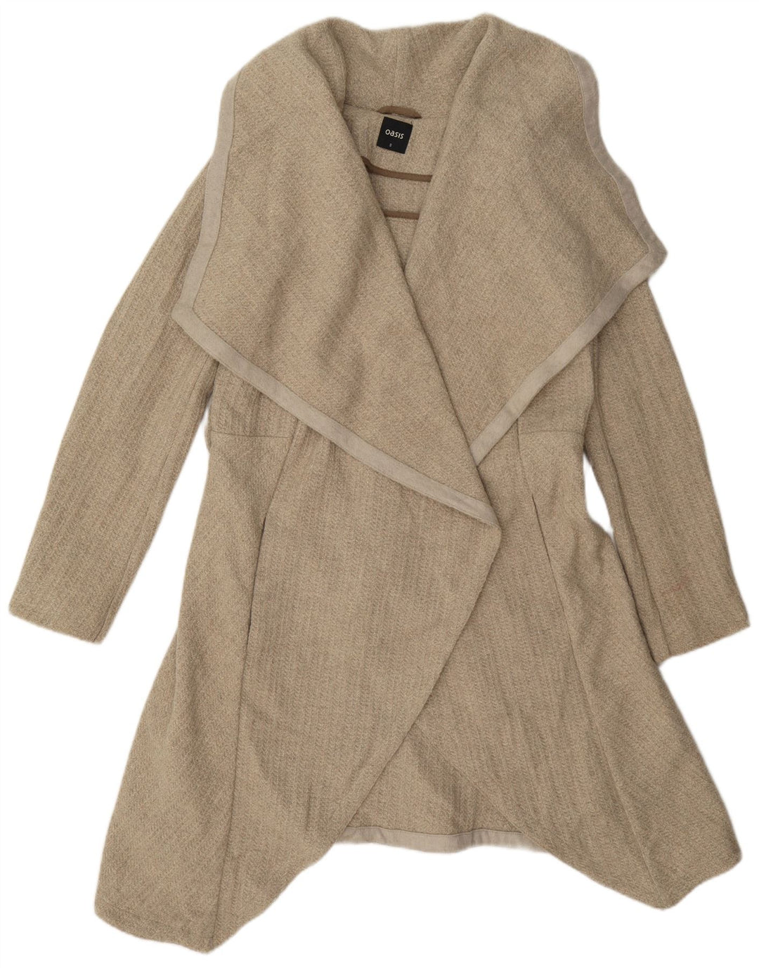 Γυναικείο Oasis Oversized Ανοιχτό Πανωφόρι UK 10 Small Beige Wool
