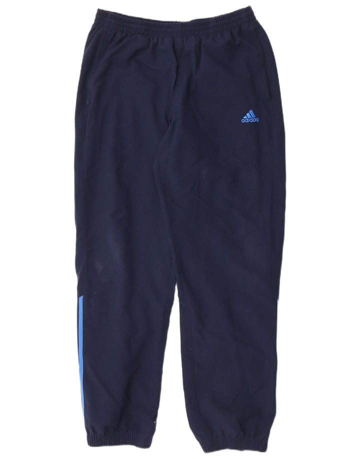 Adidas Mens Tracksuit Trousers Joggers Large Navy Blue Polyester