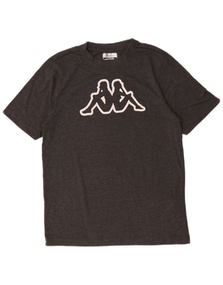 Kappa Herre grafisk T-shirt Top mellemgrå bomuld
